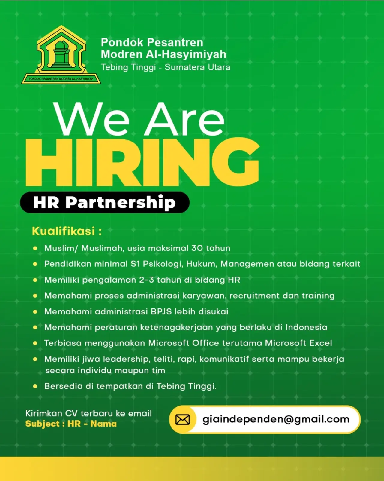 Poster Lowongan kerja