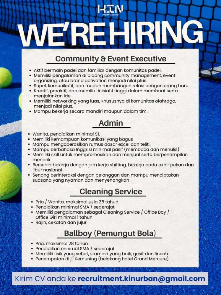Poster Lowongan kerja