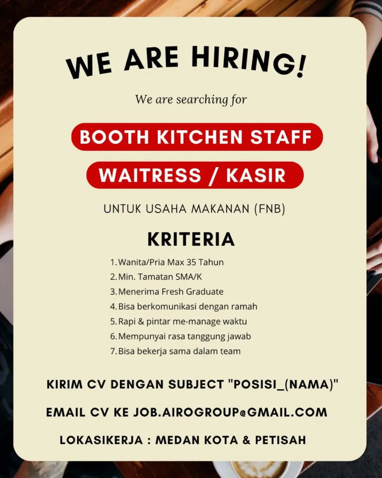 Poster Lowongan kerja