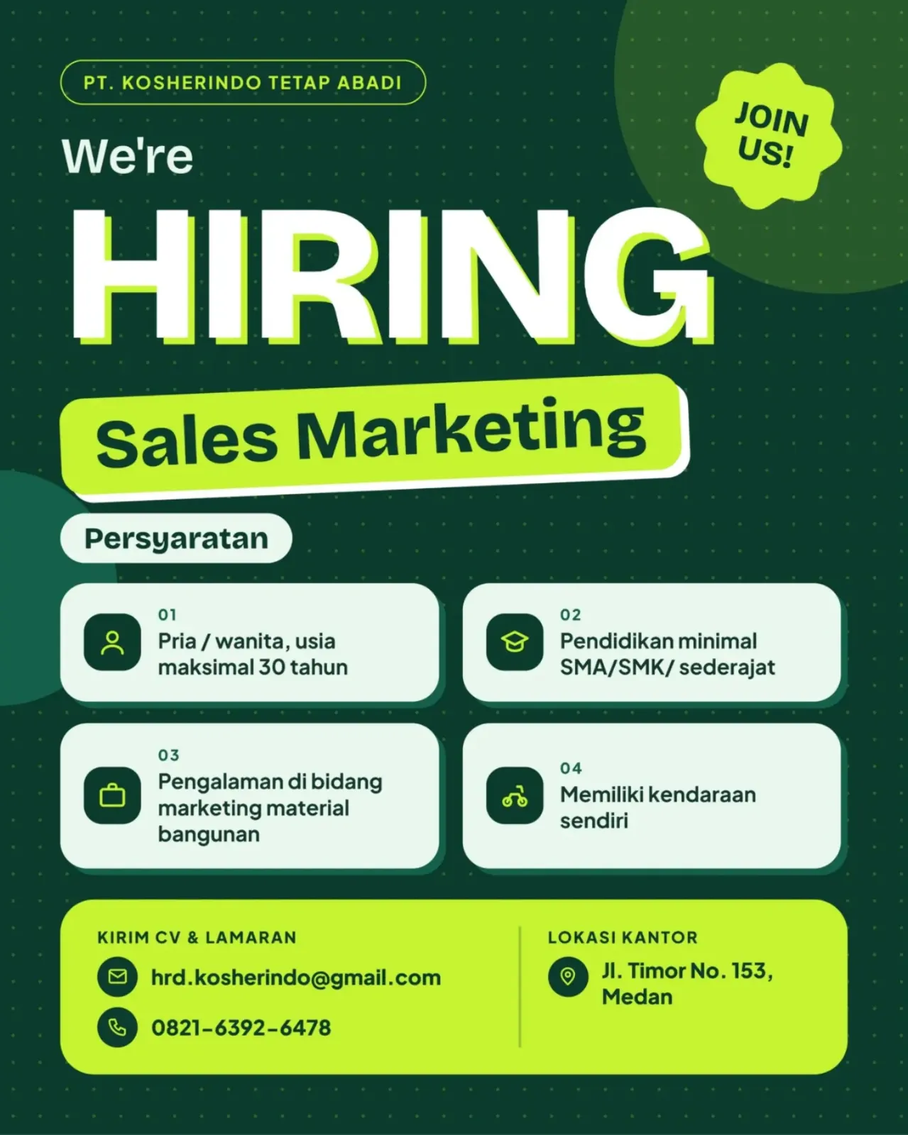 Poster Lowongan kerja