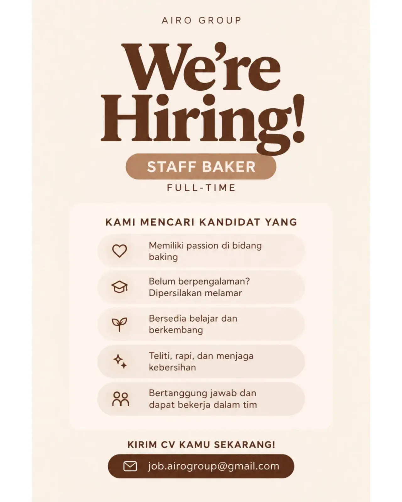 Poster Lowongan kerja