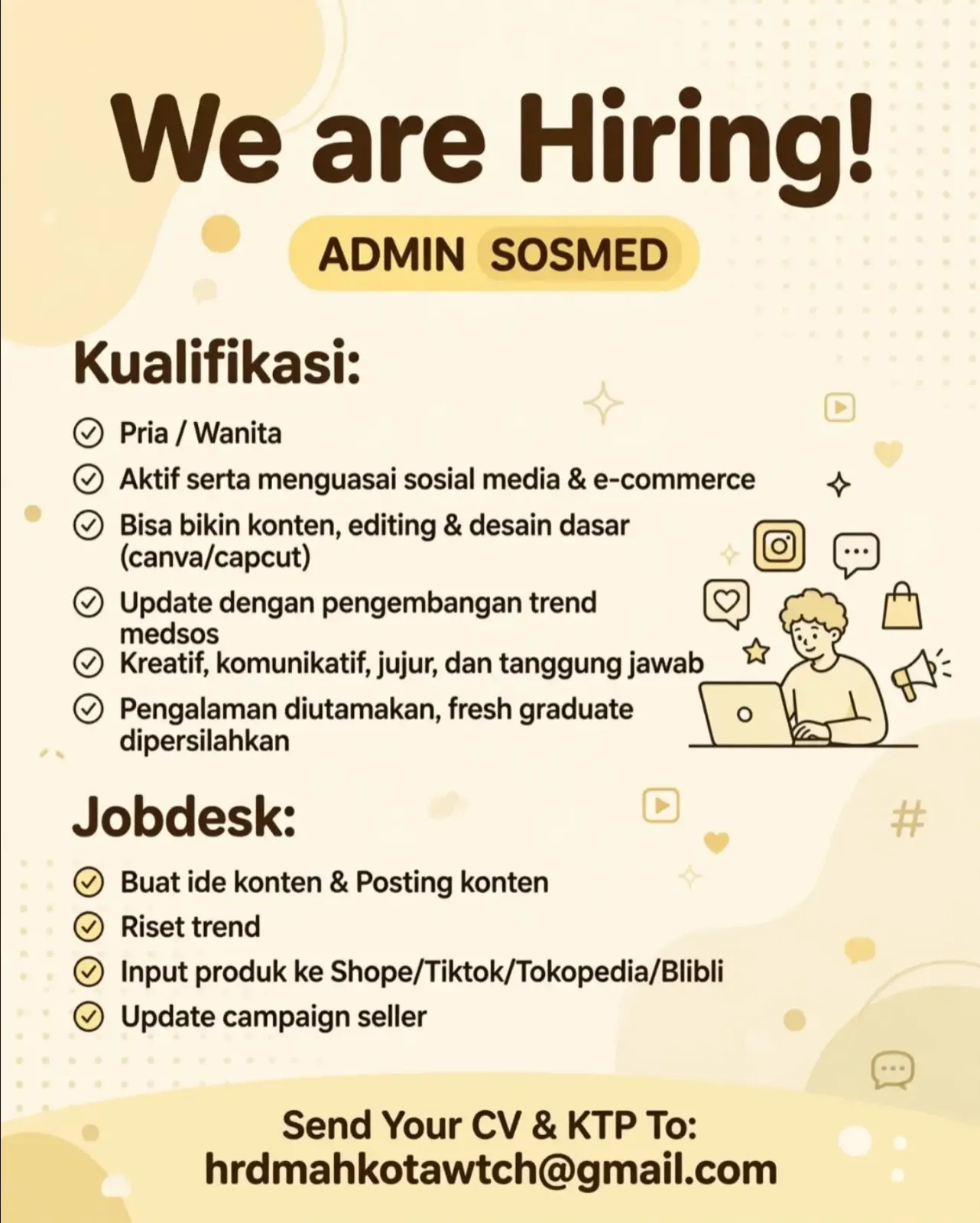Poster Lowongan kerja